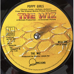 Diana Ross / Michael Jackson / The Wiz Stars Ease On Down The Road / Poppy Girls USED VINYL 7INCH 45 RPM SINGLE