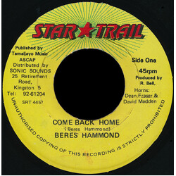 Beres Hammond Come Back Home USED VINYL 7INCH 45 RPM
