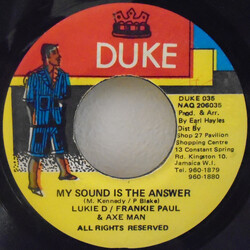 Lukie D / Frankie Paul / Daniel "Axeman" Thompson My Sound Is The Answer USED VINYL 7INCH