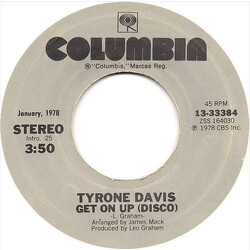 Tyrone Davis Get On Up (Disco) / In The Mood USED VINYL 7INCH 45 RPM SINGLE REISSUE
