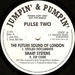The Future Sound Of London / Smart Systems / Indo Tribe Pulse Two USED VINYL 12INCH 45 RPM PROMO