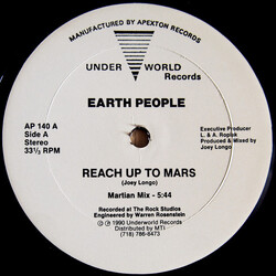 Earth People Reach Up To Mars USED VINYL 12INCH 33 S RPM STEREO