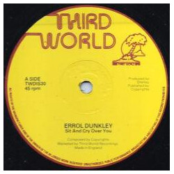 Errol Dunkley Sit And Cry Over You USED VINYL 12INCH 45 RPM