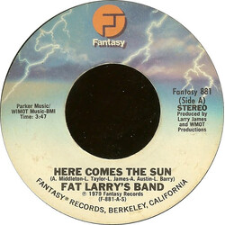 Fat Larry's Band Here Comes The Sun USED VINYL 7INCH 45 RPM STYRENE STEREO