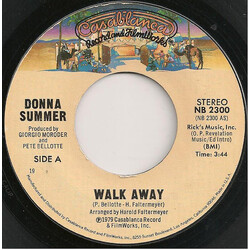 Donna Summer Walk Away USED VINYL 7INCH 45 RPM SINGLE