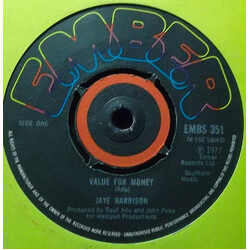 Jaye Harrison Value For Money USED VINYL 7INCH 45 RPM SINGLE