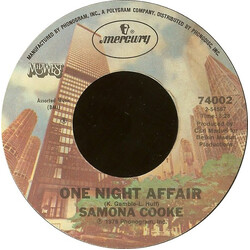 Samona Cooke One Night Affair / You To Me Are Everything USED VINYL 7INCH SINGLE 45 RPM
