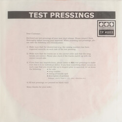 Demdike Stare Testpressing #003 USED VINYL 12INCH WHITE LABEL LIMITED EDITION 45 RPM 33 S RPM