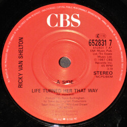 Ricky Van Shelton Life Turned Her That Way USED VINYL 7INCH SINGLE 45 RPM