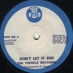 Twinkle Brothers Don't Let It End USED VINYL 7INCH 45 RPM