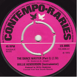 Willie Henderson The Dance Master USED VINYL 7INCH 45 RPM SINGLE REISSUE
