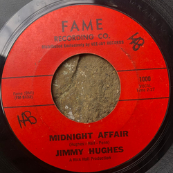 Jimmy Hughes Midnight Affair / When It Comes To Dancing Vinyl 7" USED