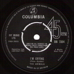The Animals I'm Crying USED VINYL 7INCH 45 RPM SINGLE