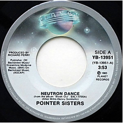 Pointer Sisters Neutron Dance Vinyl 7" USED
