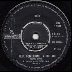 Cher I Feel Something In The Air USED VINYL 7INCH SINGLE 45 RPM