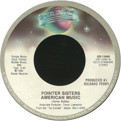 Pointer Sisters American Music / I'm So Excited USED VINYL 7INCH 45 RPM