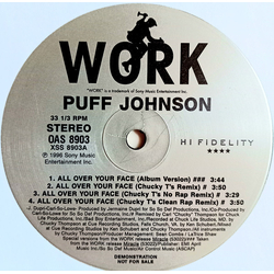 Puff Johnson All Over Your Face Vinyl 12" USED