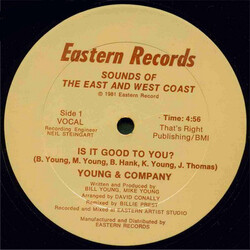 Young & Company Is It Good To You? USED VINYL 12INCH 33 S RPM
