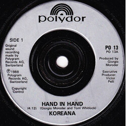 Koreana Hand In Hand USED VINYL 7INCH SINGLE