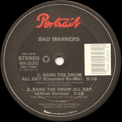 Bad Manners Bang The Drum All Day USED VINYL 12INCH
