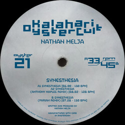 Nathan Melja Synesthesia USED VINYL 12INCH 33 S RPM 45 RPM
