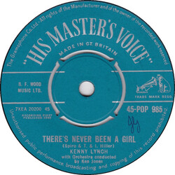 Kenny Lynch There's Never Been A Girl / Doll Face USED VINYL 7INCH 45 RPM SINGLE