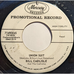 Bill Carlisle / The Carlisles Union Suit / Down Boy USED VINYL 7INCH 45 RPM PROMO
