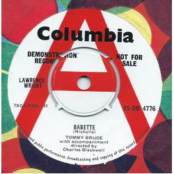Tommy Bruce Babette / Honey Girl, You're Lonely USED VINYL 7INCH 45 RPM SINGLE PROMO