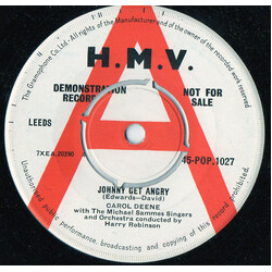 Carol Deene / Mike Sammes Singers Johnny Get Angry / Somebody's Smiling (While I'm Crying) USED VINYL 7INCH 45 RPM SINGLE PROMO