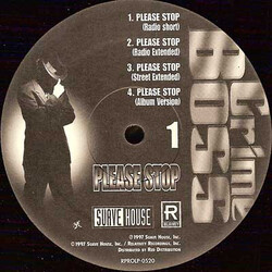 Crime Boss Please Stop USED VINYL 12INCH PROMO