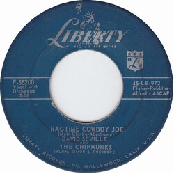 David Seville / The Chipmunks Ragtime Cowboy Joe / Flip Side USED VINYL 7INCH 45 RPM SINGLE