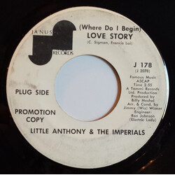 Little Anthony & The Imperials (Where Do I Begin) Love Story USED VINYL 7INCH 45 RPM PROMO