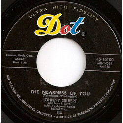 Johnny Gilbert / Sid Bass And His Orchestra The Nearness Of You USED VINYL 7INCH 45 RPM