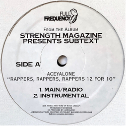 Aceyalone / Dilated Peoples Rappers, Rappers, Rappers 12 For 10 / Strength Vinyl 12" USED
