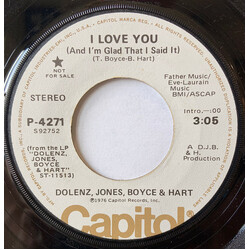 Micky Dolenz / Davy Jones / Boyce & Hart I Love You (And I'm Glad That I Said It) USED VINYL 7INCH 45 RPM SINGLE PROMO STEREO MONO