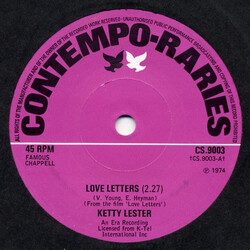Ketty Lester / Dorsey Burnette Love Letters / Hey Little One USED VINYL 7INCH 45 RPM