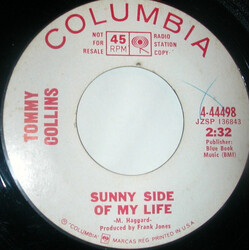 Tommy Collins Sunny Side Of My Life / He's Gonna Have To Catch Me First USED VINYL 7INCH 45 RPM PROMO STYRENE