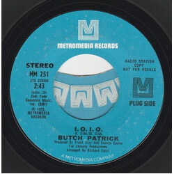 Butch Patrick I.O.I.O. / I Want Sugar All The Time USED VINYL 7INCH 45 RPM PROMO STYRENE