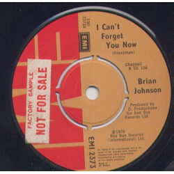 Brian Johnson I Can't Forget You Now USED VINYL 7INCH 45 RPM SINGLE