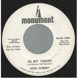 Don Cherry (2) In My Youth USED VINYL 7INCH 45 RPM PROMO