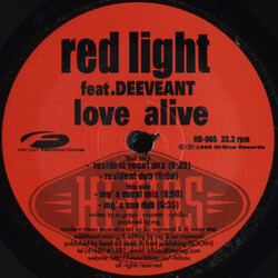 Red Light / Deeveant Love Alive USED VINYL 12INCH 33 S RPM