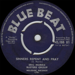 Eric "Monty" Morris / Buster's Group Sinners Repent And Pray / Now And Forever USED VINYL 7INCH 45 RPM SINGLE