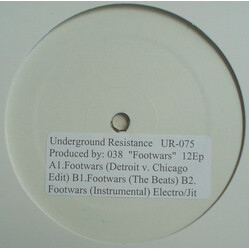 Underground Resistance Footwars USED VINYL 12INCH WHITE LABEL