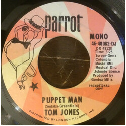 Tom Jones Puppet Man USED VINYL 7INCH 45 RPM PROMO STEREO MONO