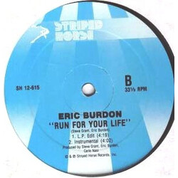 Eric Burdon Run For Your Life USED VINYL 12INCH 33 S RPM SINGLE