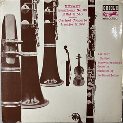 Karl Dörr / Bamberger Symphoniker / Ferdinand Leitner Mozart Symphony No 39 E Flat K.543 / Clarinet Concerto A Major K.622 Vinyl LP USED