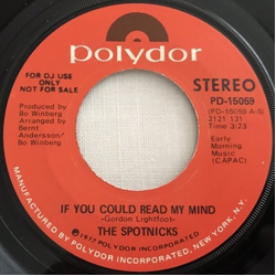 The Spotnicks If You Could Read My Mind Vinyl 7" USED