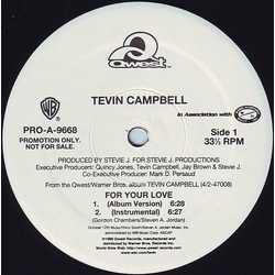 Tevin Campbell For Your Love / Another Way Vinyl 12" USED