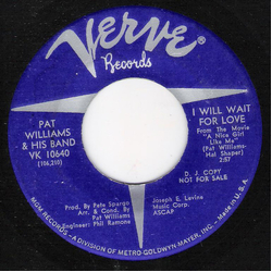 Patrick Williams & His Band I Will Wait For Love / River Deep, Mountain High Vinyl 7" USED