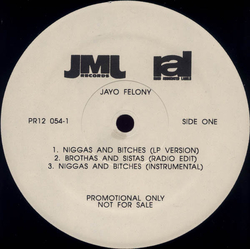 Jayo Felony Niggas And Bitches / Sherm Stick Vinyl 12" USED